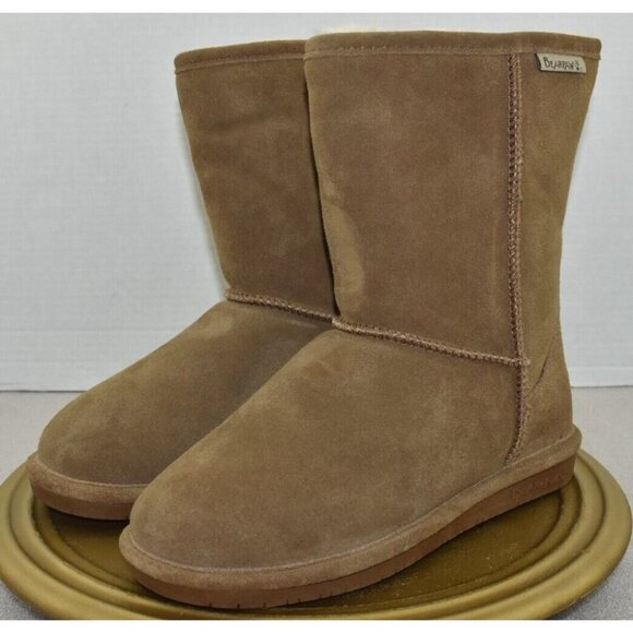 BearPaw Shoes - Bearpaw Womens Emma Brown Suede Sheepskin Lining Short Boots Size 8 608W